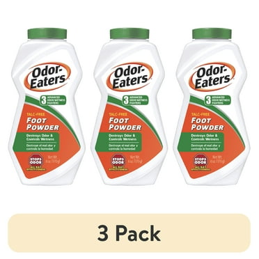 (3 pack) Odor-Eaters Foot Powder 6oz, Shoe Odor Eliminator, Unscented