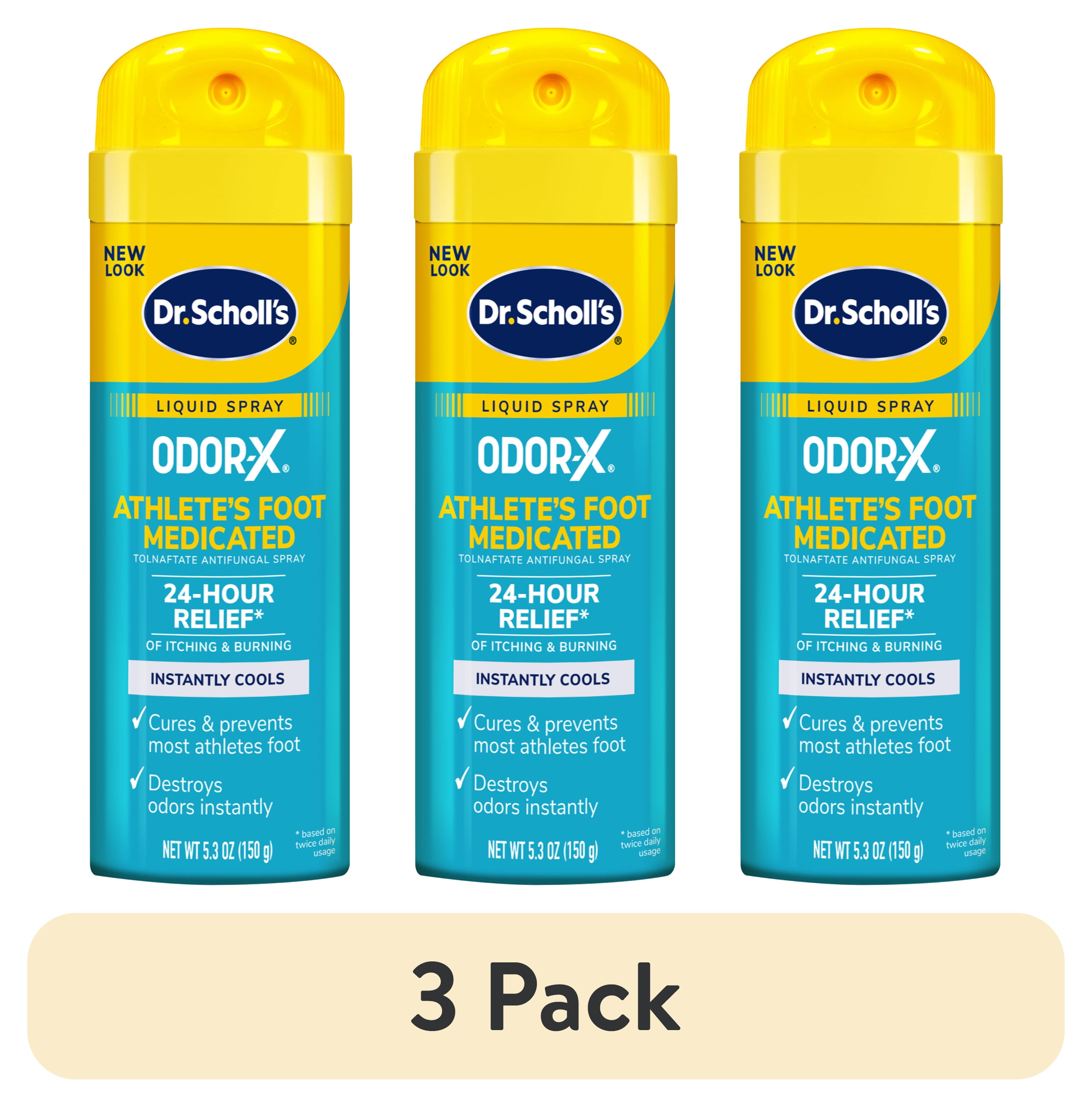 (3 pack) Odor-X® Athlete's Foot Medicated Liquid Spray, 5.3oz, 1 Ct