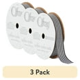 thumbnail image 1 of (3 pack) Offray Ribbon, Black 5/8 inch Micro check Woven Ribbon, 9 feet, 1 of 7