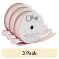 thumbnail image 1 of (3 pack) Offray Ribbon, Carnation Pink 7/8 inch Grosgrain Glitter Polyester Ribbon for Sewing, Crafts, and Gifting, 9 feet, 1 Each, 1 of 6