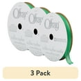 thumbnail image 1 of (3 pack) Offray Ribbon, Emerald Green 5/16 inch Sheer Ribbon, 9 feet, 1 of 8