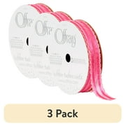 (3 pack) Offray Ribbon, Hot Pink 5/8 inch Kendra Sheer Ribbon, 9 feet