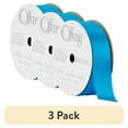 thumbnail image 1 of (3 pack) Offray Ribbon, Lagoon Blue 7/8 inch Single Face Satin Polyester Ribbon, 18 feet, 1 of 8