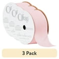 thumbnail image 1 of (3 pack) Offray Ribbon, Light Pink 1 1/2 inch Woven Ribbon, 9 feet, 1 of 7