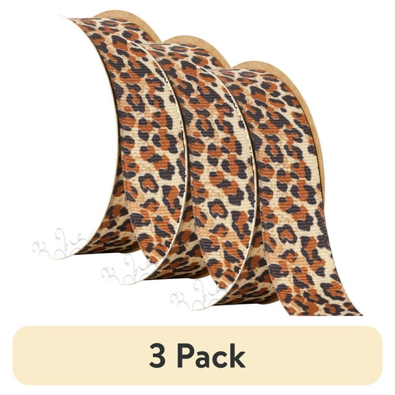 (3 pack) Offray Ribbon, Natural 7/8 inch Grosgrain Polyester Ribbon, 9 feet