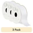 thumbnail image 1 of (3 pack) Offray Ribbon, White 1 1/2 inch Acetate Polyester Outdoor Ribbon for Floral Displays and Decorations, 21 feet, 1 Each, 1 of 11