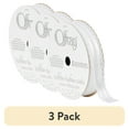 thumbnail image 1 of (3 pack) Offray Ribbon, White 5/8 inch Kendra Ribbon, 9 feet, 1 of 10