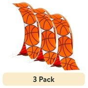 Offray Ribbon, White Orange 7/8 inch Basketball Grosgrain Ribbon, 9 feet, 1 Each