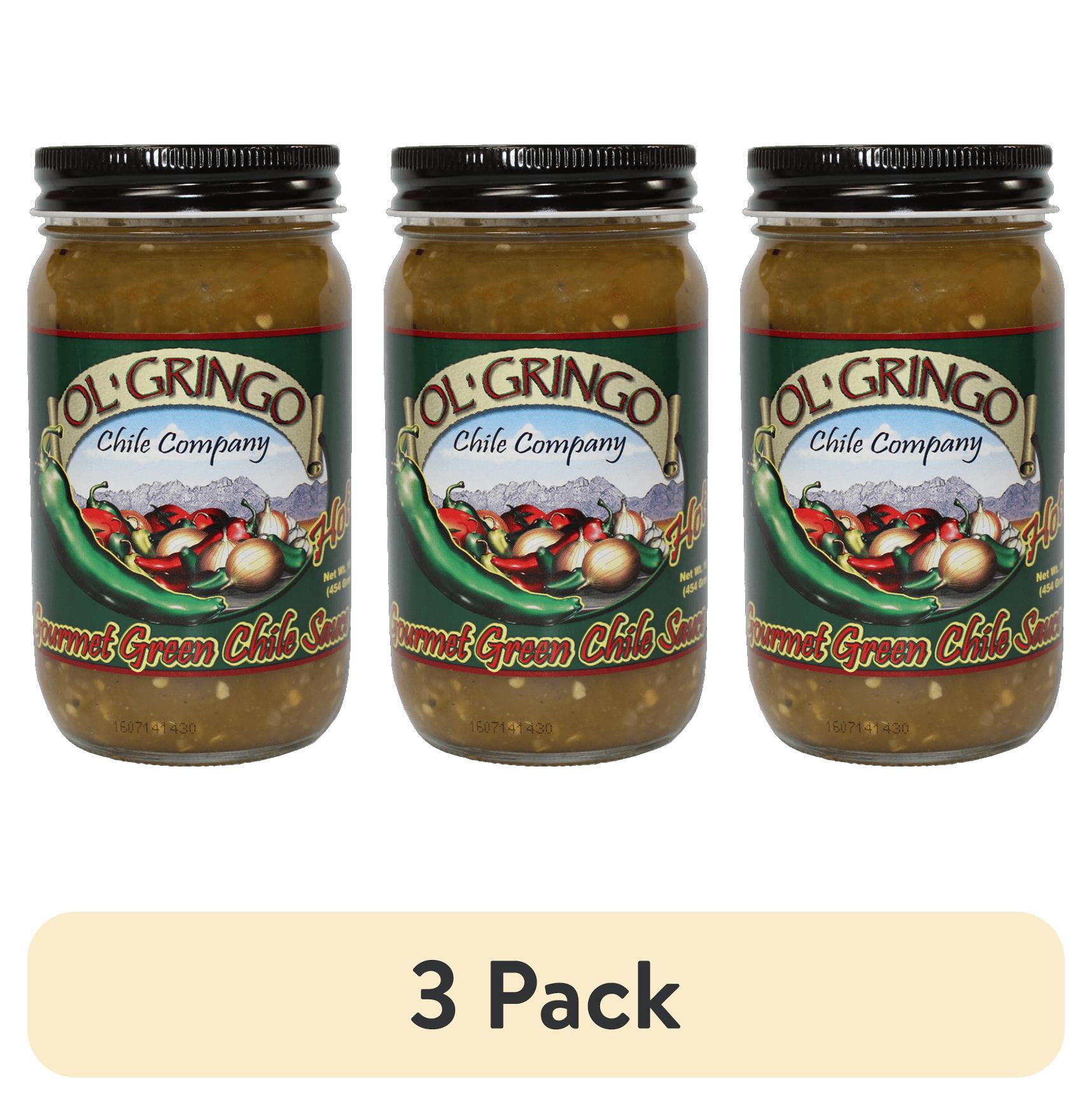 (3 pack) Ol' Gringo Hot Gourmet Green Chile Sauce