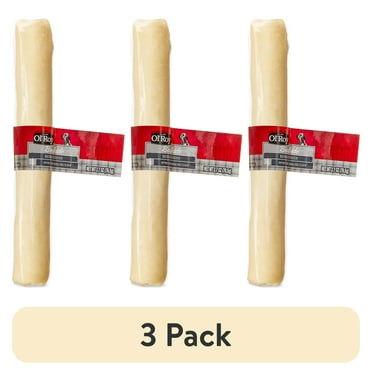 (3 pack) Ol' Roy Rawhide 9" Retriever Beef hide Chew for Dogs, Dry, 2.7 oz