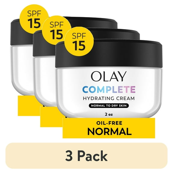 (3 pack) Olay Complete Cream Moisturizer with SPF 15 Normal, 2.0 oz