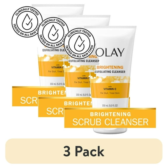 (3 pack) Olay Brightening Vitamin C Face Wash for Dull Skin, 5.0 fl oz