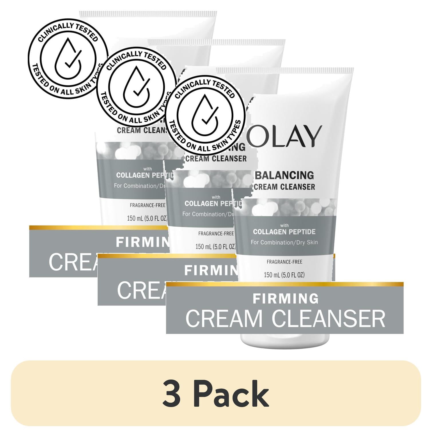 (3 pack) Olay Balance Collagen Peptide 24, Face Wash, Fragrance-Free, Soothes Dryness, All Skin, 5.0 fl oz