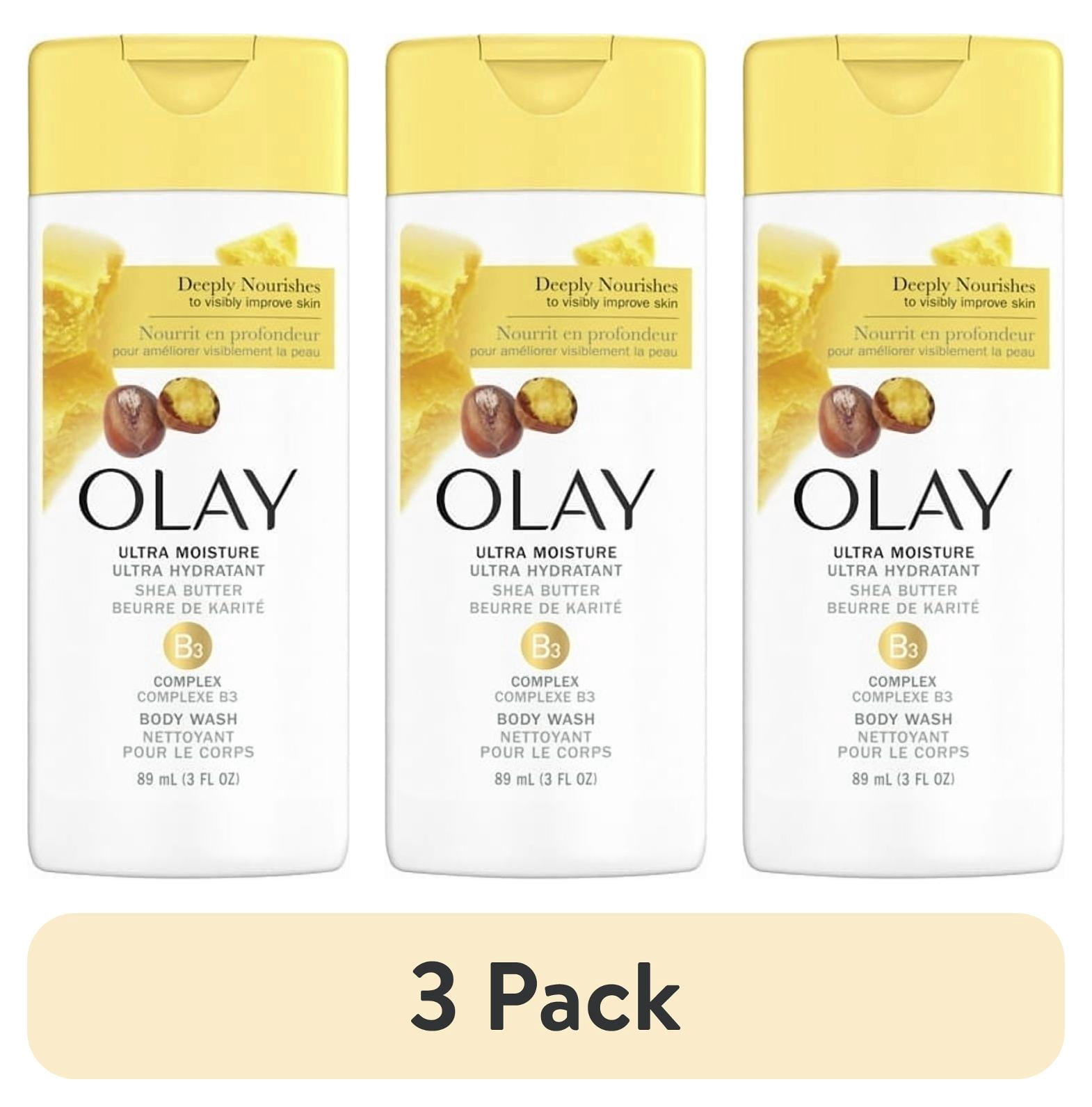 (3 pack) Olay Ultra Moisture Body Wash with Shea Butter, All Skin Types, 3 fl oz