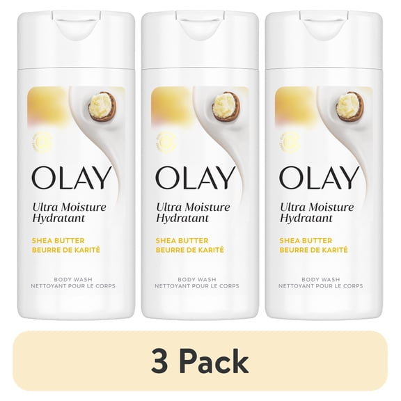 (3 pack) Olay Ultra Moisture Body Wash with Shea Butter, All Skin Types, 3 fl oz