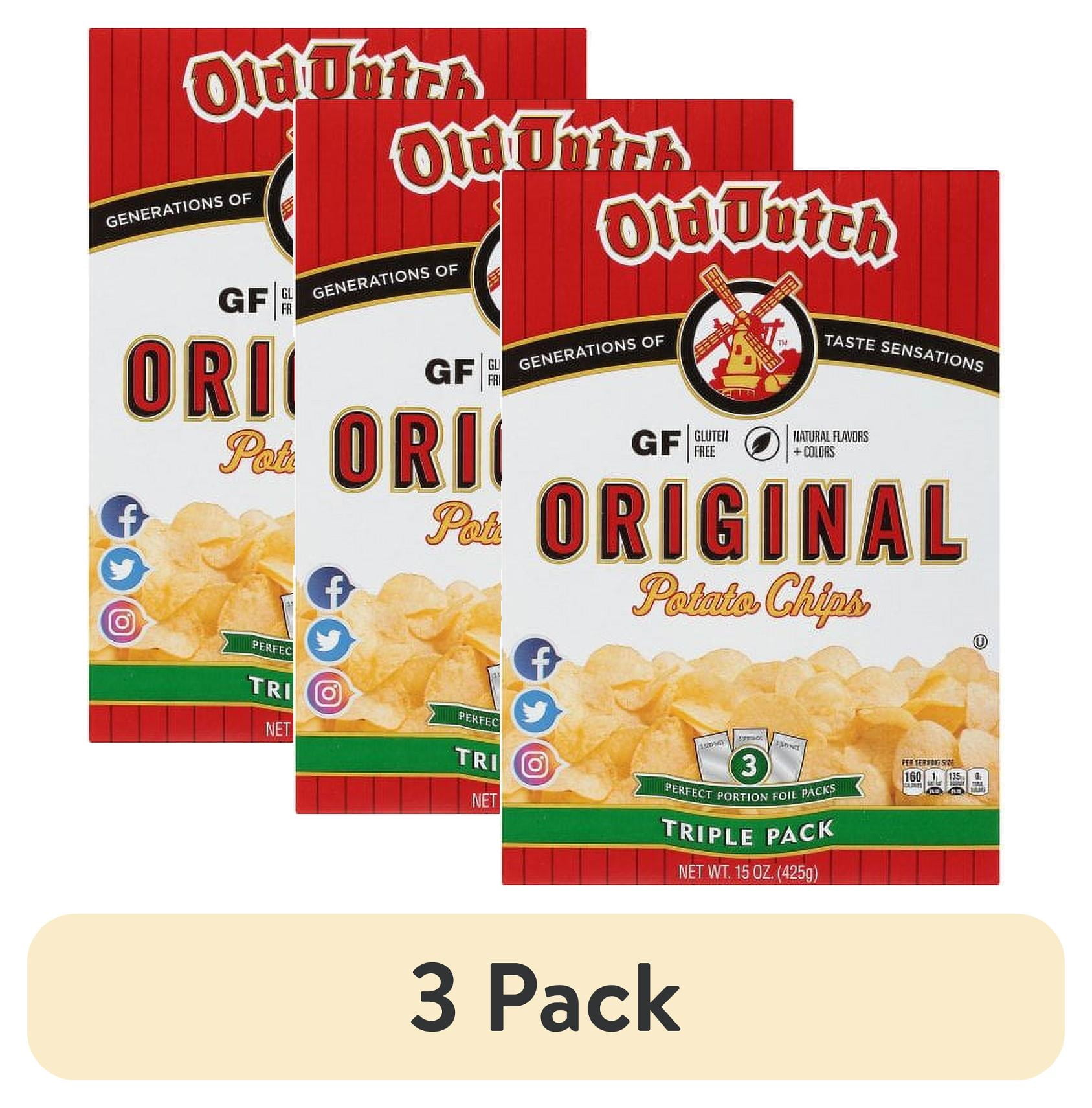 (3 pack) Old Dutch Original Potato Chips, 5 oz., 3 Count