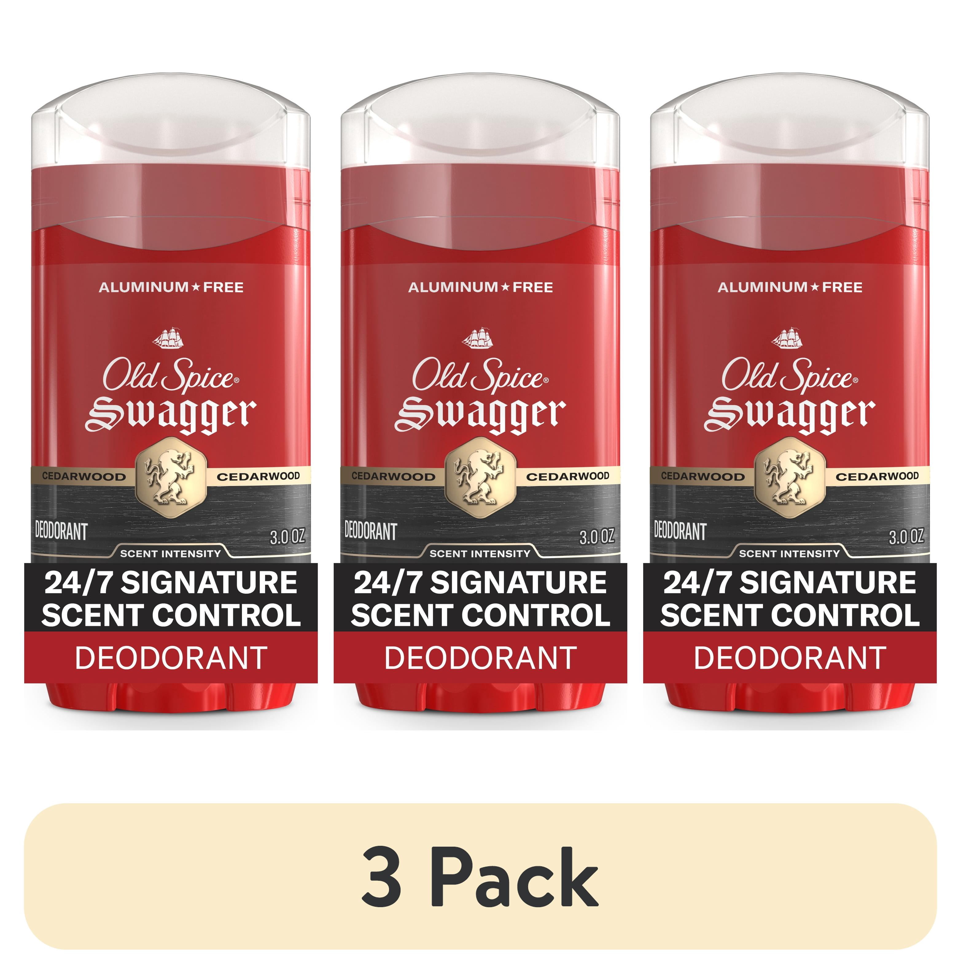 (3 pack) Old Spice Aluminum Free Deodorant for Men, Invisible Solid Stick, Swagger, 3.0 oz