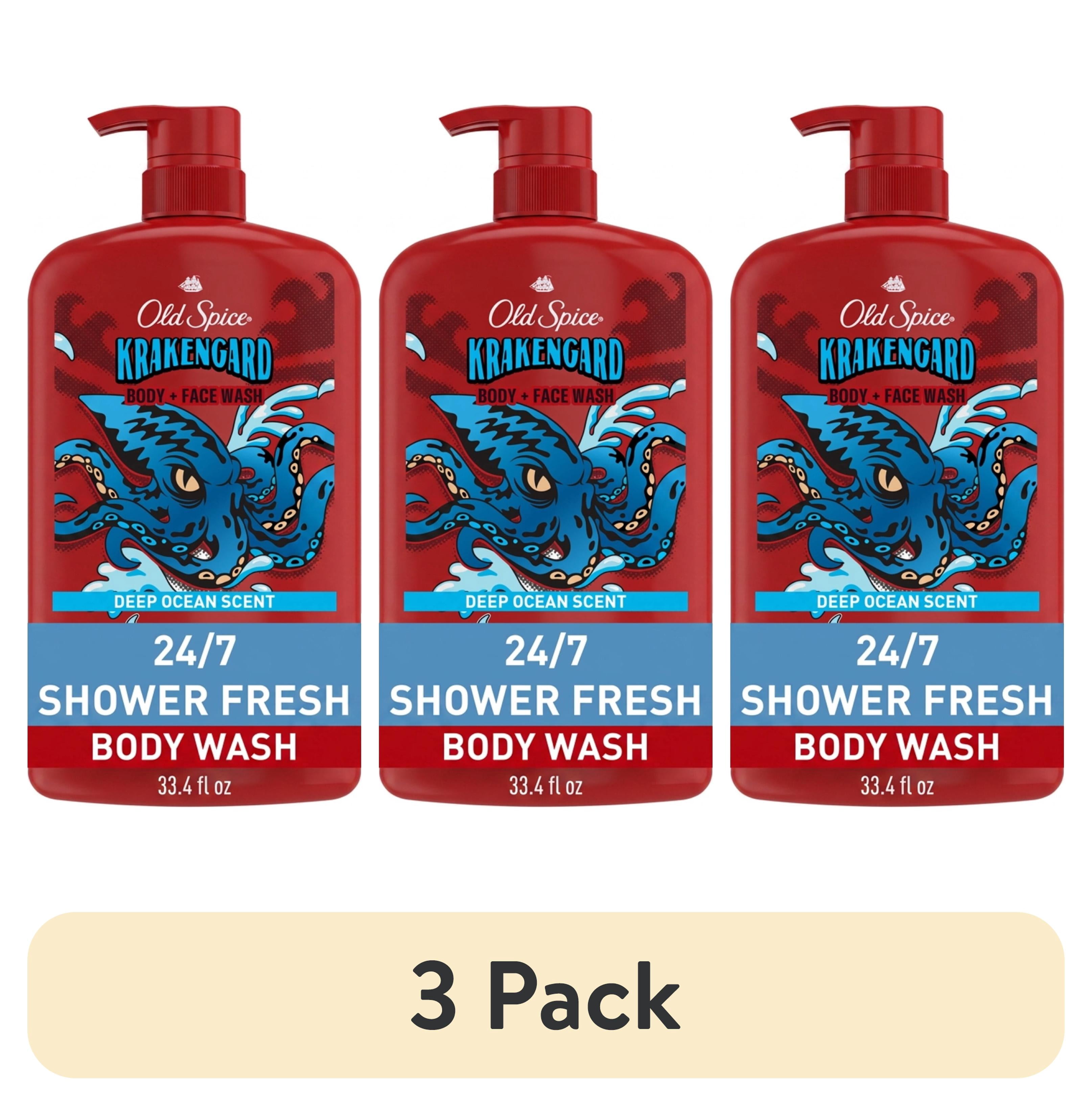 (3 pack) Old Spice Body & Face Wash for Men, 24/7 Shower Fresh ...