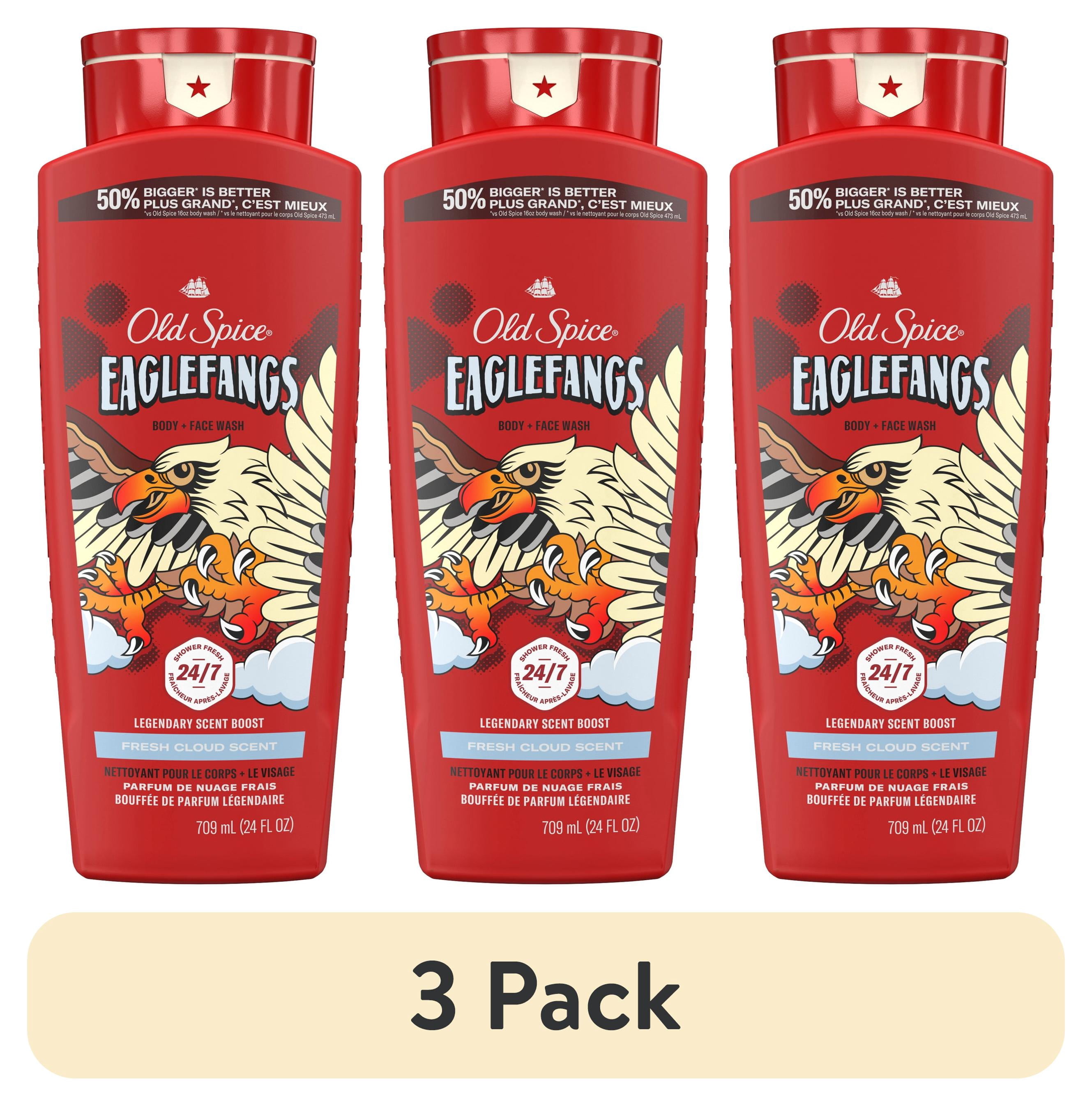 (3 pack) Old Spice Men's Body Wash, Eagle Fangs, 24 fl oz