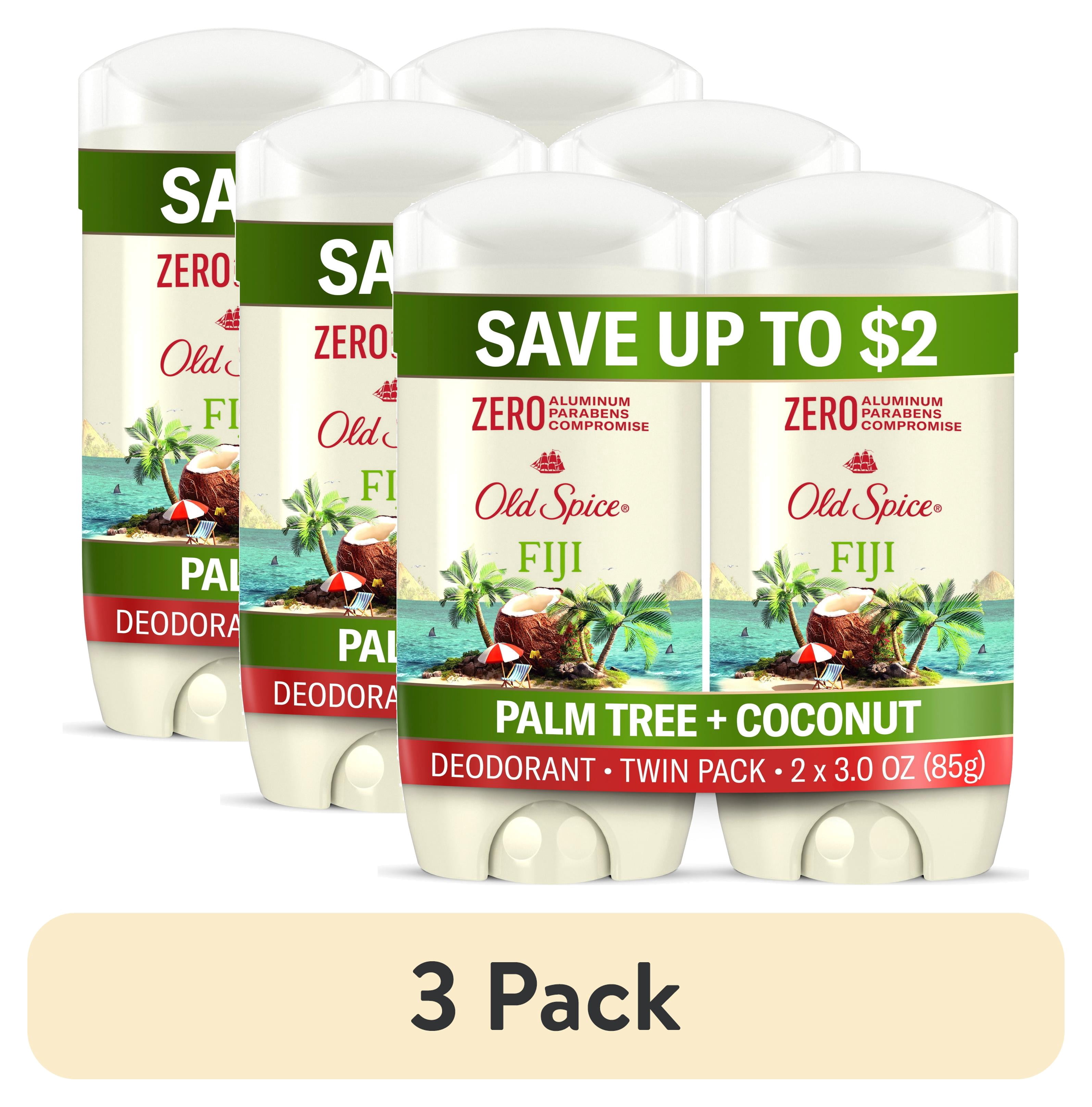 3 pack) Old Spice Deodorant for Men, Aluminum Free, Fiji-Palm Tree
