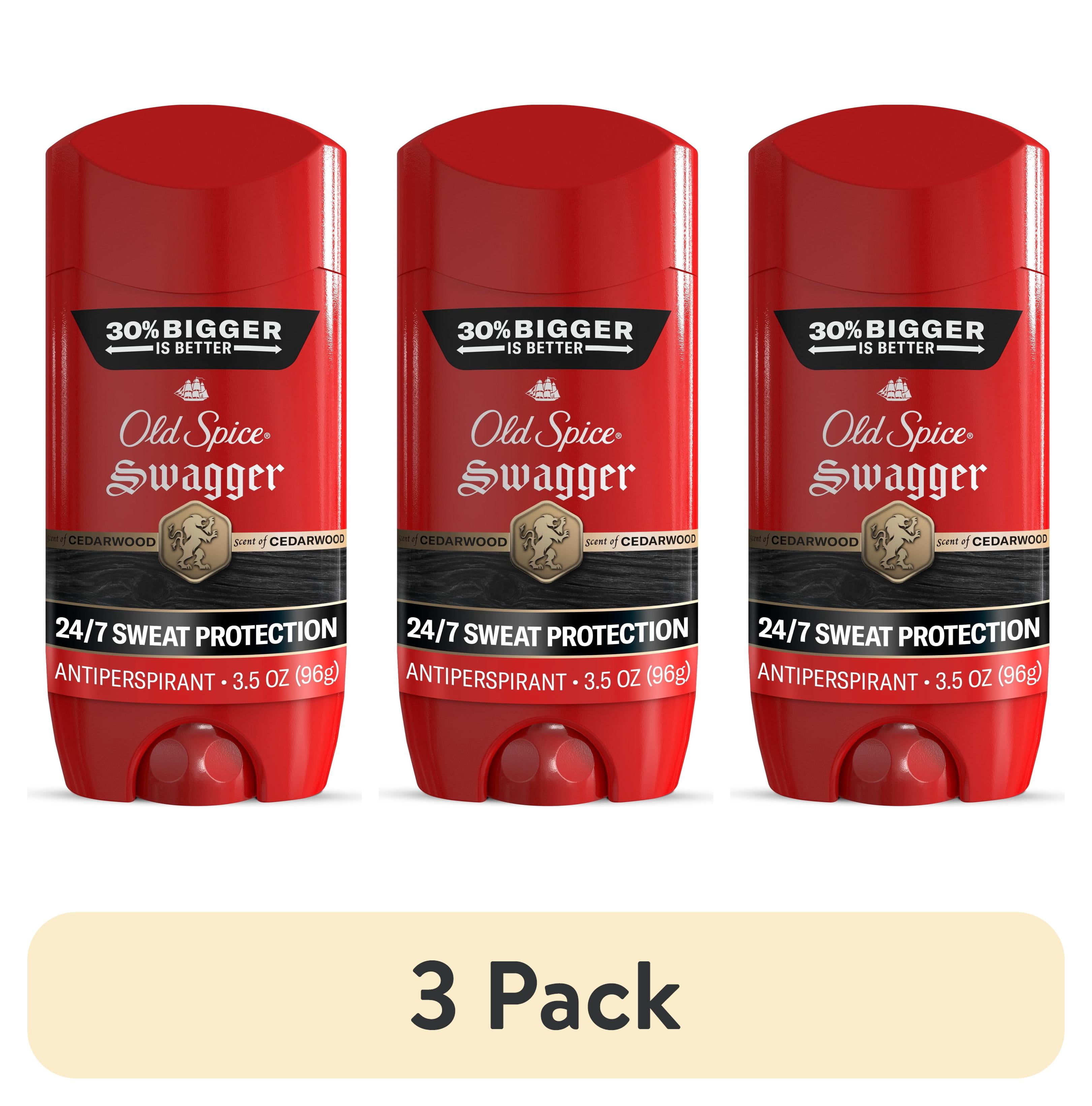 3 pack) Old Spice Deodorant for Men, Antiperspirant, Swagger, 24/7