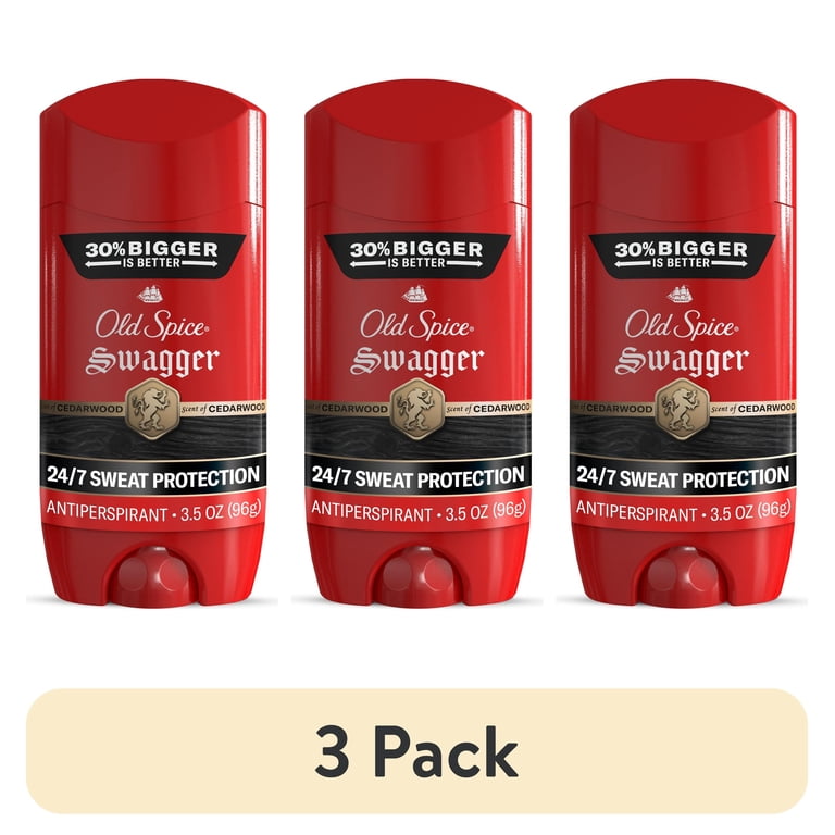 3 pack) Old Spice Deodorant for Men, Antiperspirant, Swagger, 24/7