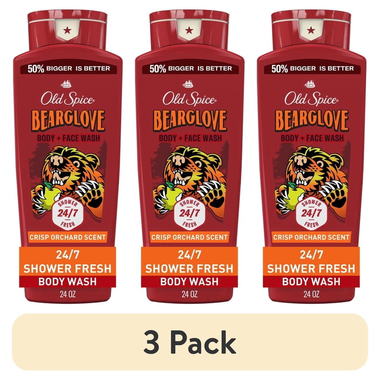 3 pack) Old Spice Men's Body Wash, Bear Glove, 24 fl oz - Walmart.com