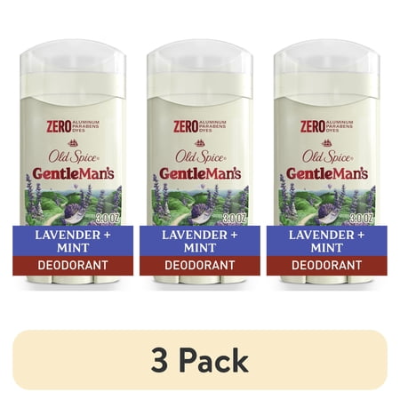(3 pack) Old Spice Men's Deodorant, Gentleman's Blend Invisible Solid Stick, Lavender & Mint, 3.0 oz