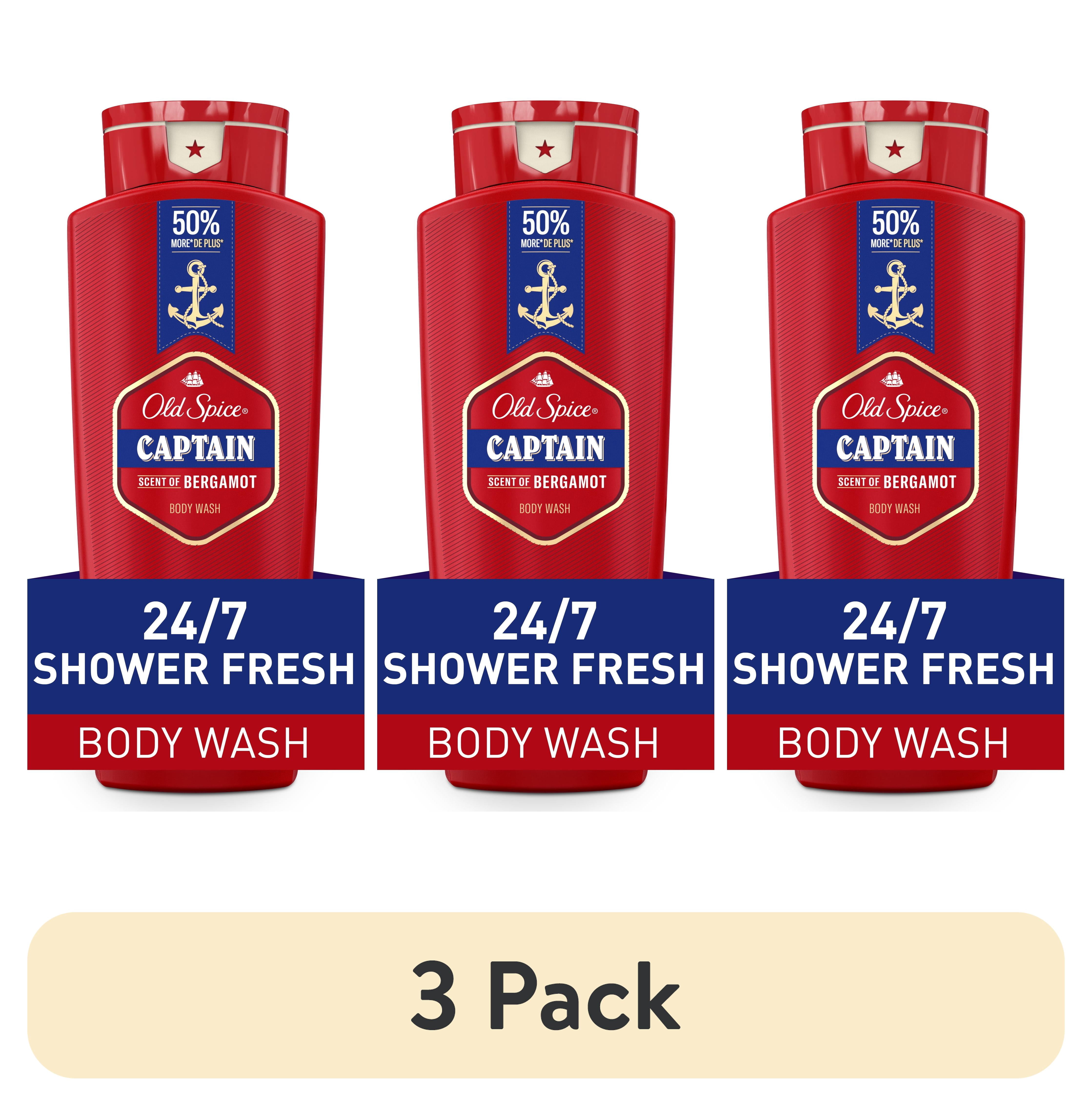 (3 pack) Old Spice Red Collection Body Wash for Men, Captain Scent, 24 fl oz