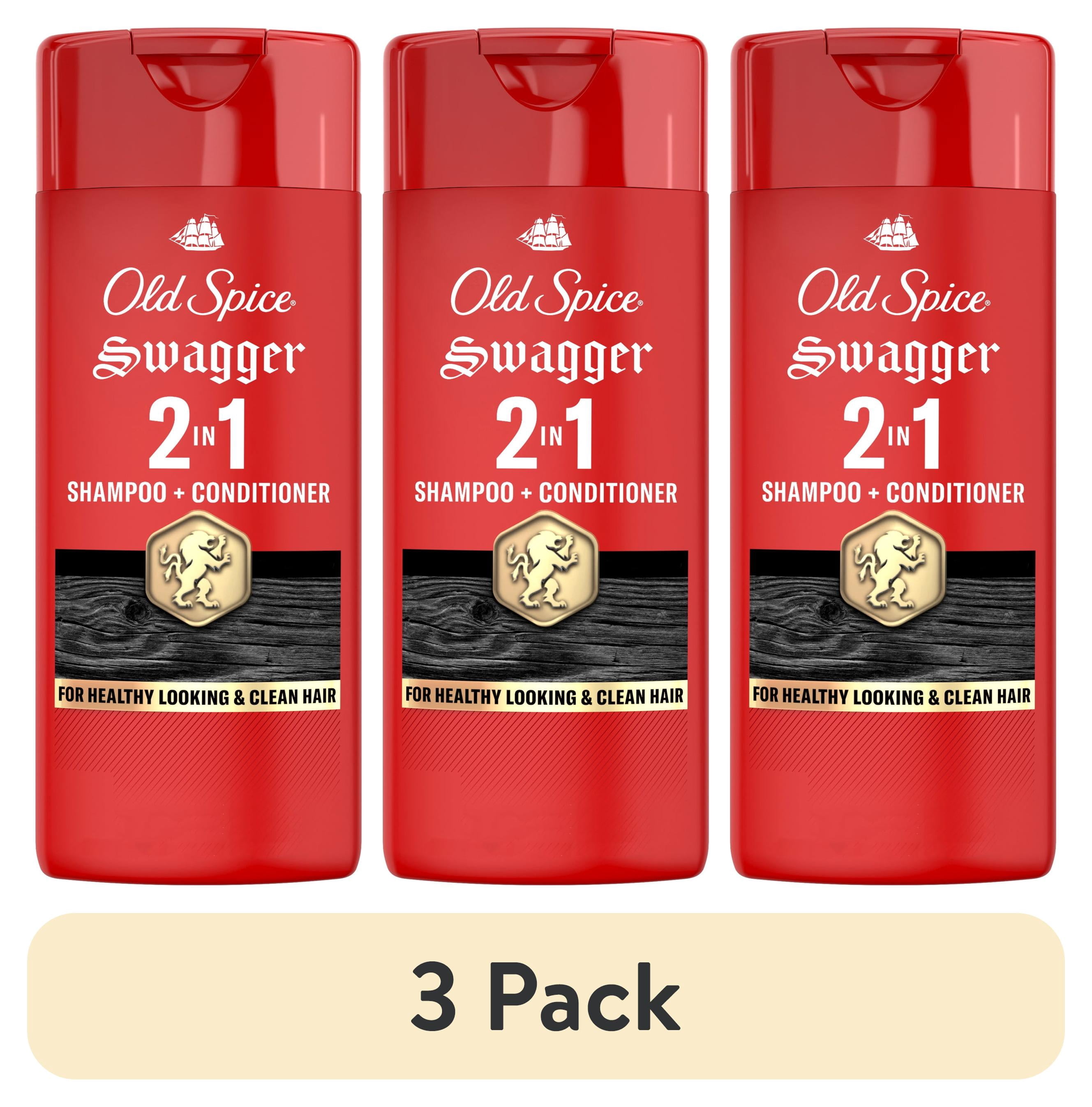 3 pack) Old Spice Swagger 2in1 Shampoo and Conditioner for Men