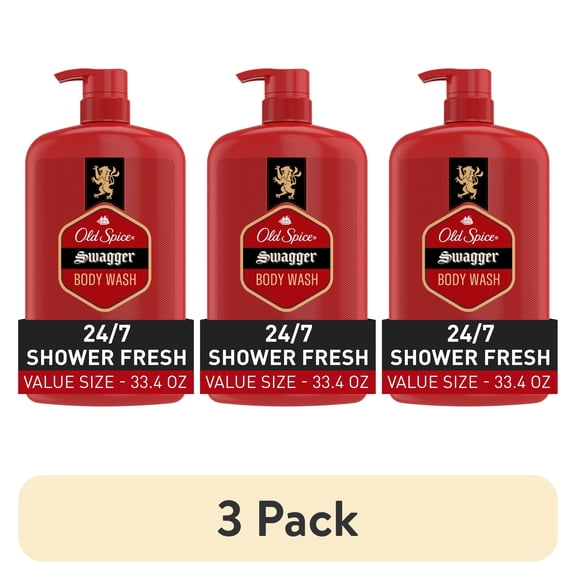 (3 pack) Old Spice Swagger, Body Wash for Men, 33.4 fl oz