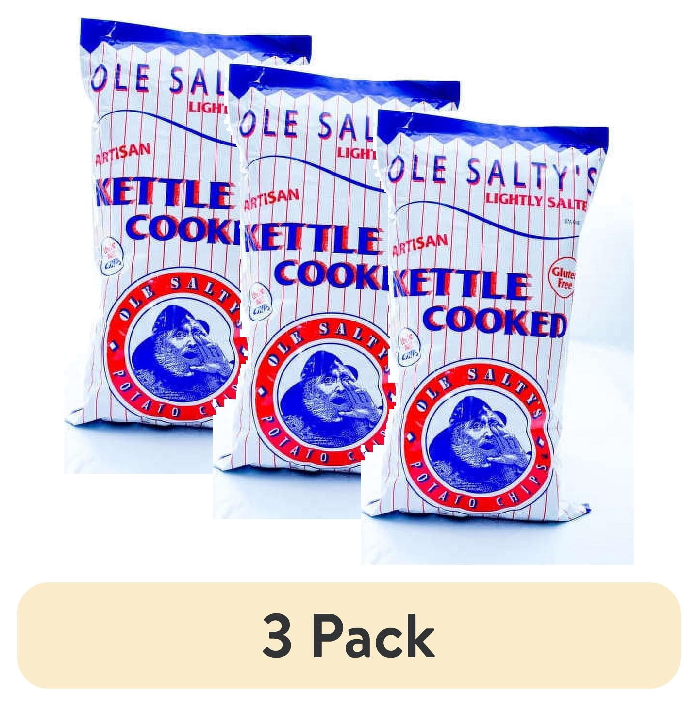 (3 pack) Ole Salty's Kettle Cooked Lightly Salted Potato Chips