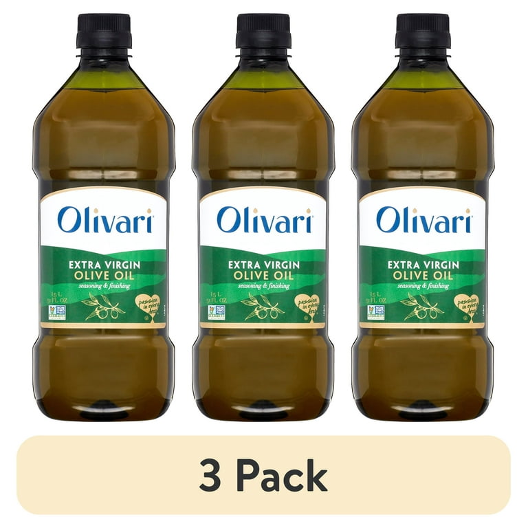 3 pack) Olivari Extra Virgin Olive Oil, 51 fl oz Plastic Bottle