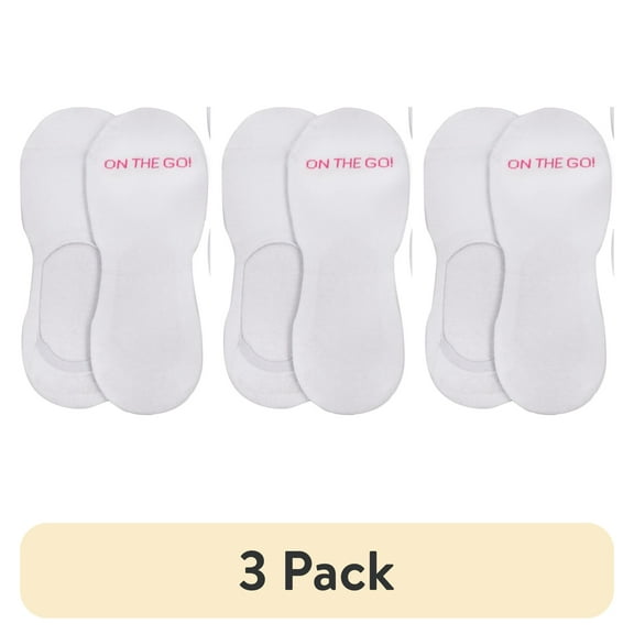 On the Go Women's Athletic Liner (2 Pair Pack, White)