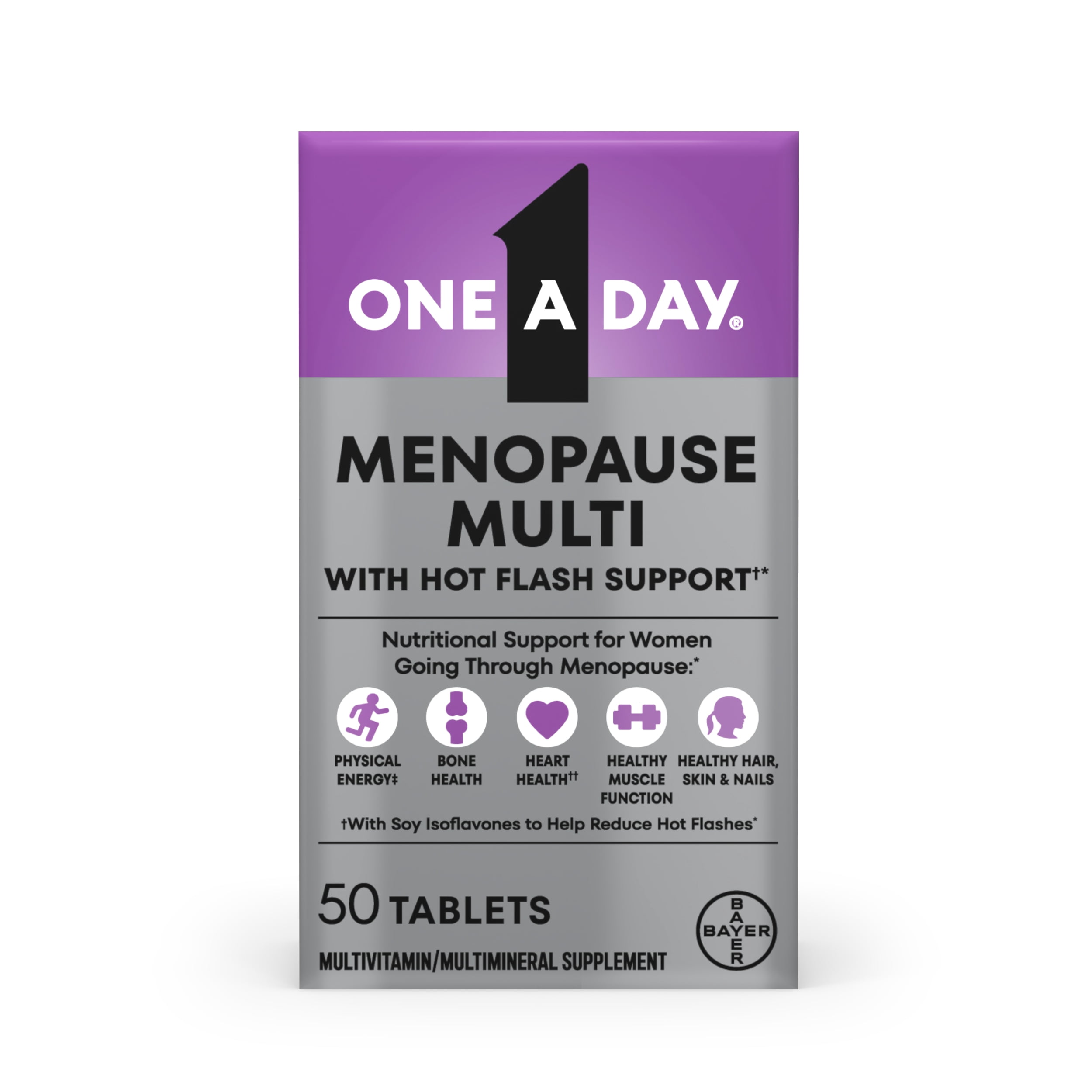 (3 pack) One A Day Women's Menopause Support Multivitamin Tablets, 50 Count