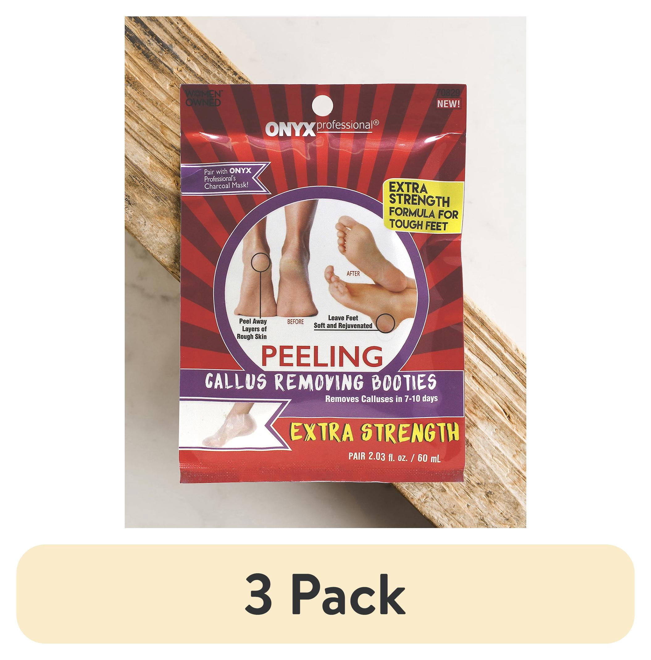 (3 pack) Onyx Professional Extra Strength Callus Removing Booties
