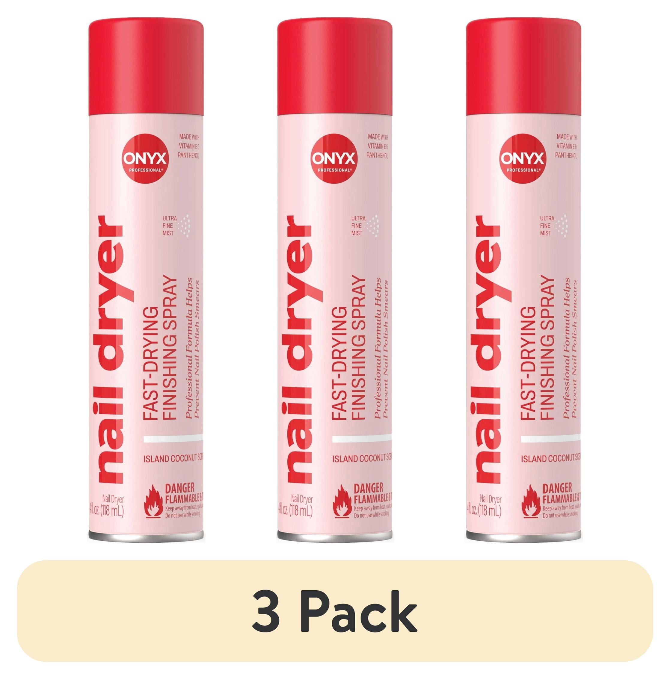(3 pack) ONYX Professional Nail Dryer Fast Drying Spray