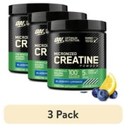 (3 pack) Optimum Nutrition Micronized Creatine Powder, Blueberry Lemonade, 60 Servings