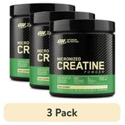 (3 pack) Optimum Nutrition, Micronized Creatine Powder, Unflavored 60 Servings