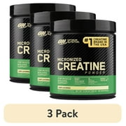 (3 pack) Optimum Nutrition, Micronized Creatine Powder, Unflavored 60 Servings