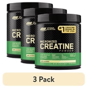 3 pack Optimum Nutrition, Micronized Creatine Powder, Unflavored 60 Servings