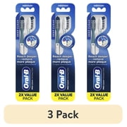 3 pack Oral-B Toothbrush, Pro-Health CrossAction, Deep Plaque Removal, Medium Bristles, 2 Count