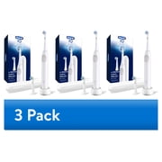 (3 pack) Oral-B iO2 Electric Toothbrush, Rechargeable, Travel Edition, Includes Travel Case, Pure White