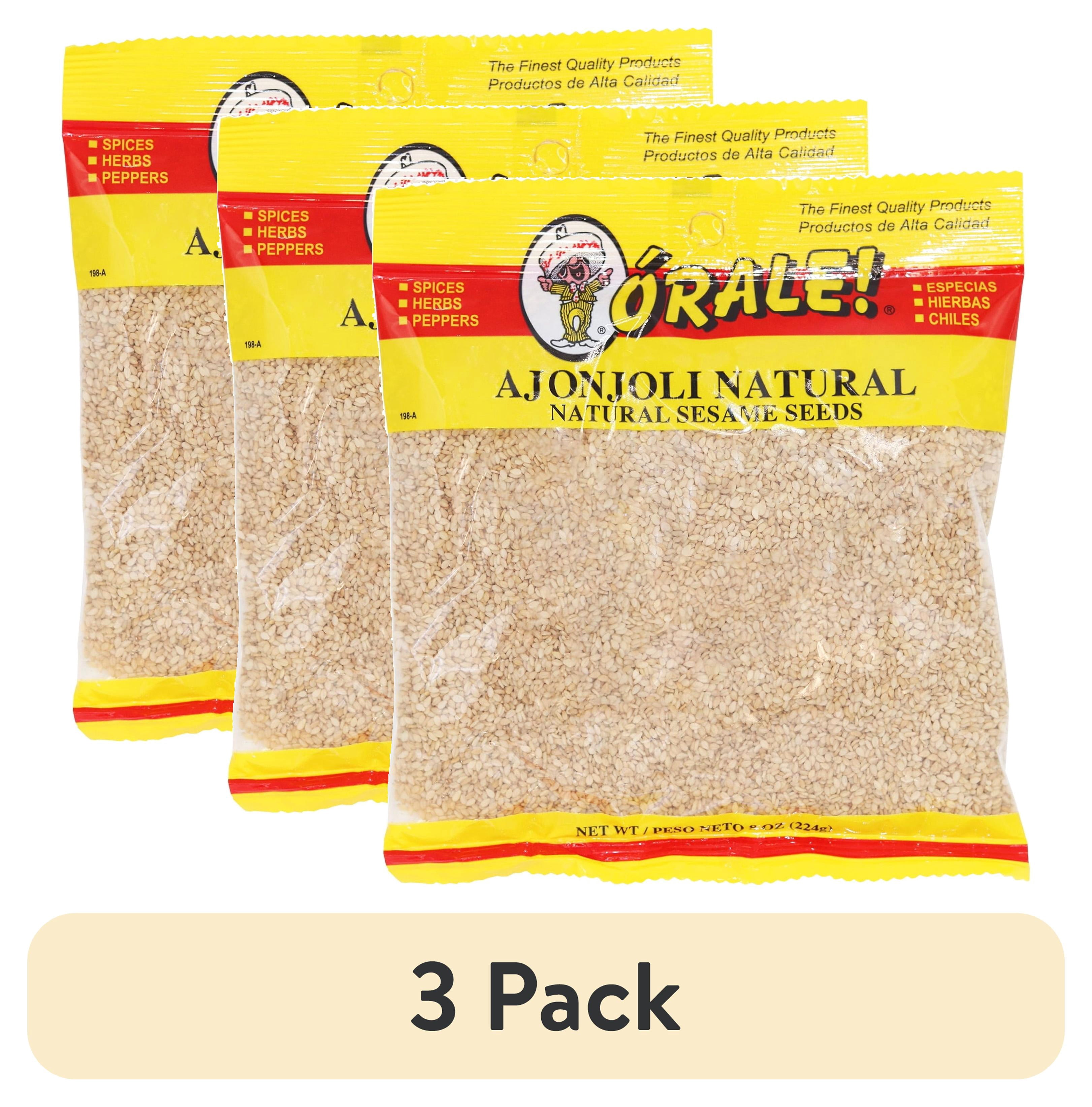 (3 pack) Orale! Natural Sesame Seeds, 8.0 oz