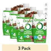 (3 pack) Orgain Organic Nutritional 16g Grass Fed Protein Shake Drink, Creamy Chocolate Fudge 11oz, 4ct