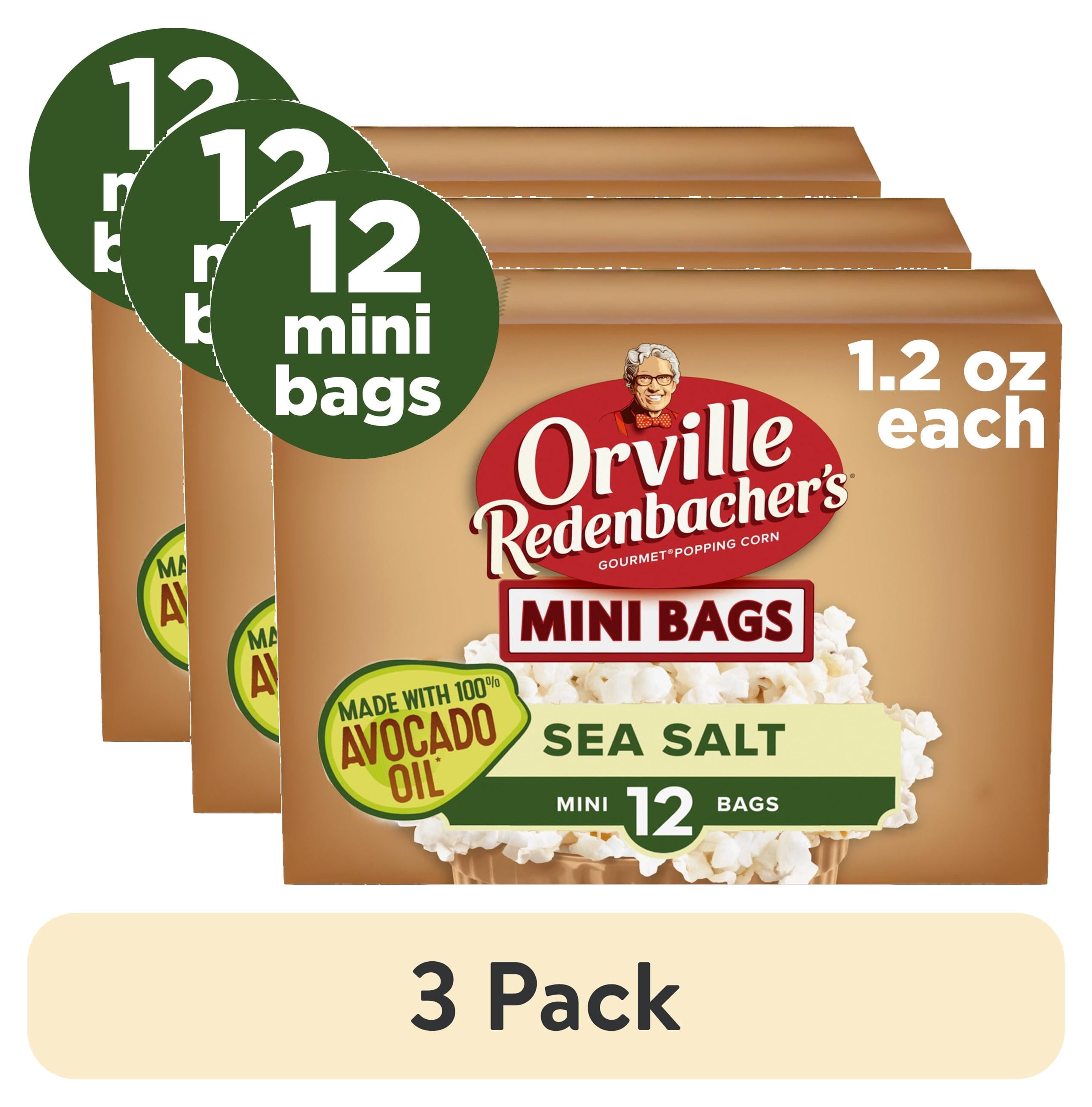 (3 pack) Orville Redenbacher’s Microwave Popcorn, Sea Salt Popcorn With Avocado Oil, 1.2 oz., 12-Count