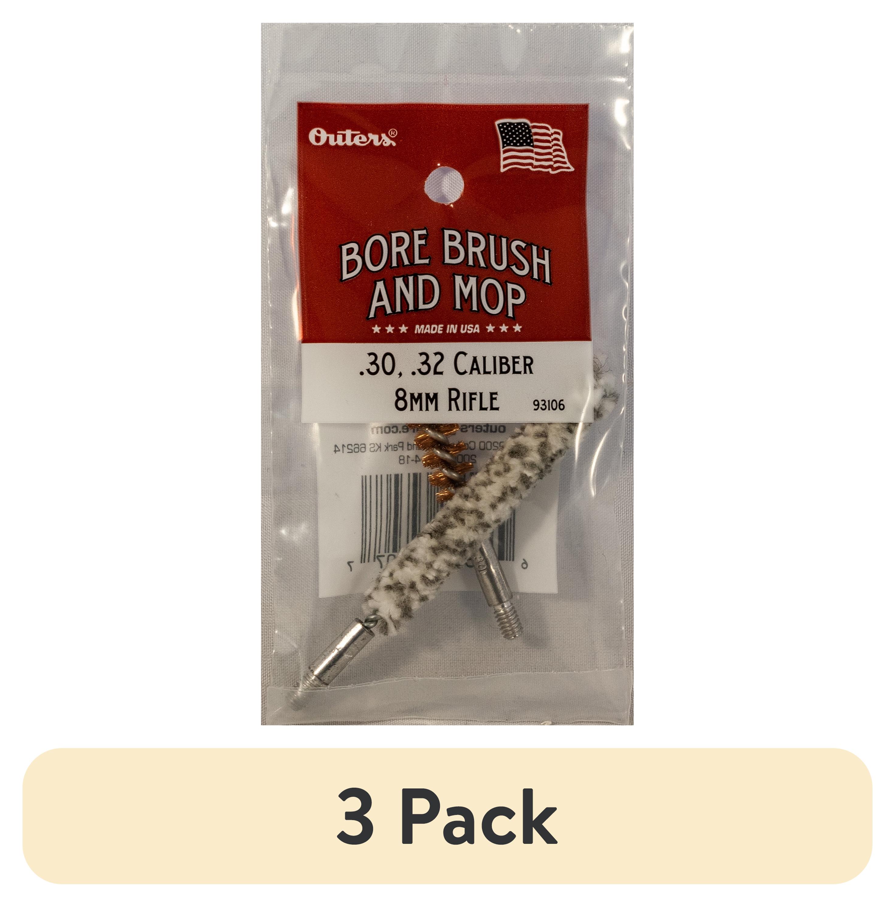(3 pack) Outers .30, .32, 8mm Caliber Phosphor Brush & Cotton Mop Combo, 93106PDQ