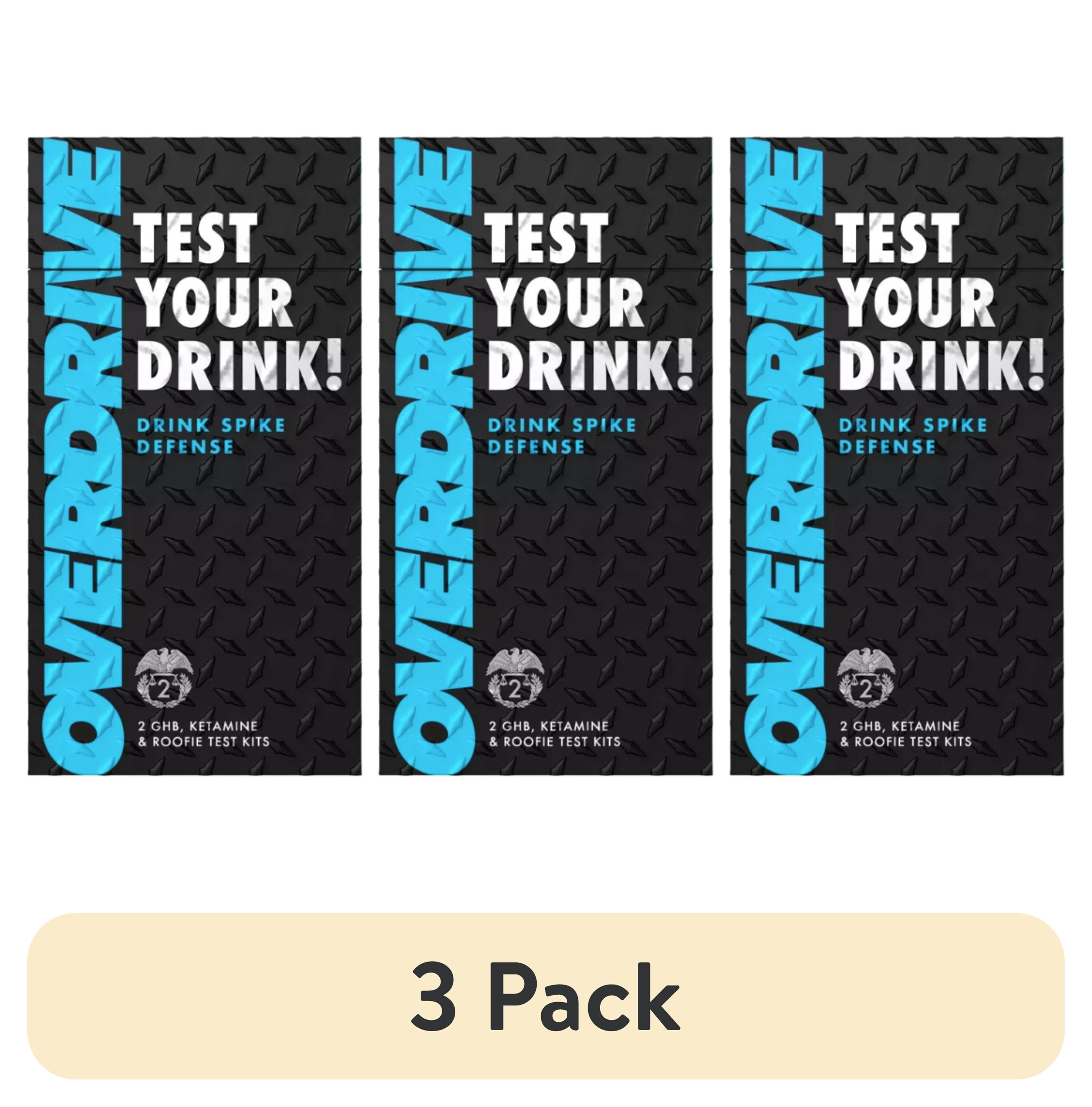 (3 pack) Overdrive Defense Drink Spike Home Test Kit, 2 pk