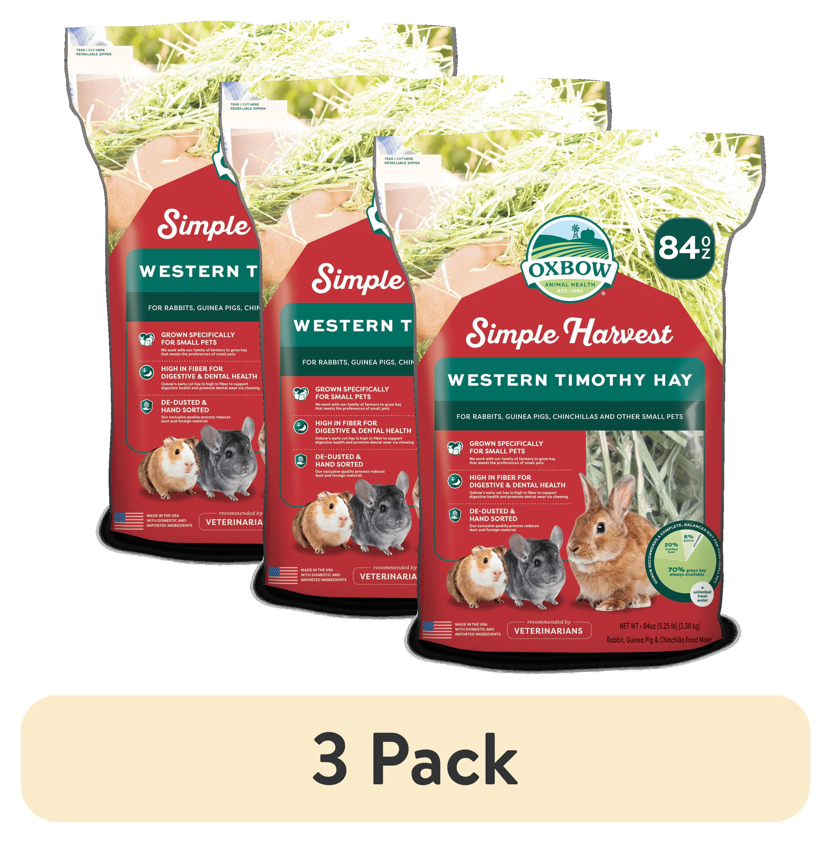 (3 pack) Oxbow Simple Harvest Western Timothy Hay 84oz.
