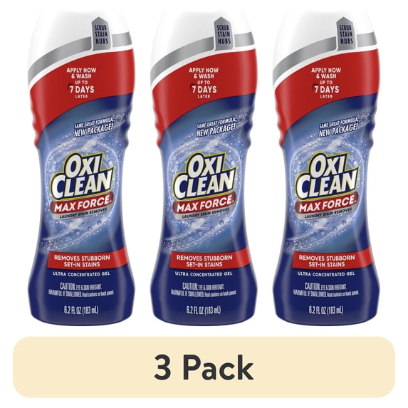 (3 pack) OxiClean Max Force Laundry Stain Remover Gel Stick, 6.2 fl oz